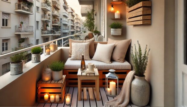 Πώς να Φτιάξετε μια Cozy Γωνιά στο Μπαλκόνι Χωρίς Μεγάλο Κόστος